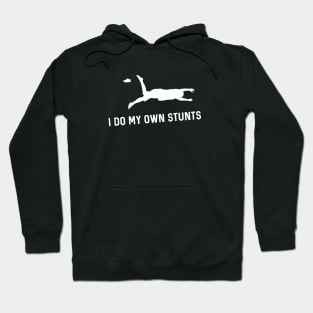 I Do My Own Stunts Track & Field Funny Runner Hoodie